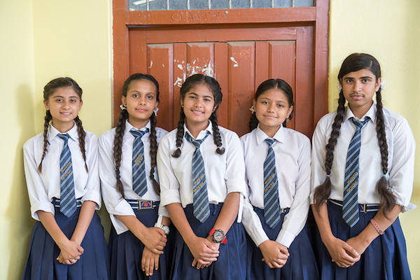 a photo of a group of students from the school for the deaf in nepal