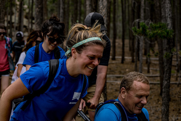 a photo of emily from the company trane helping out at whats your everest 2018