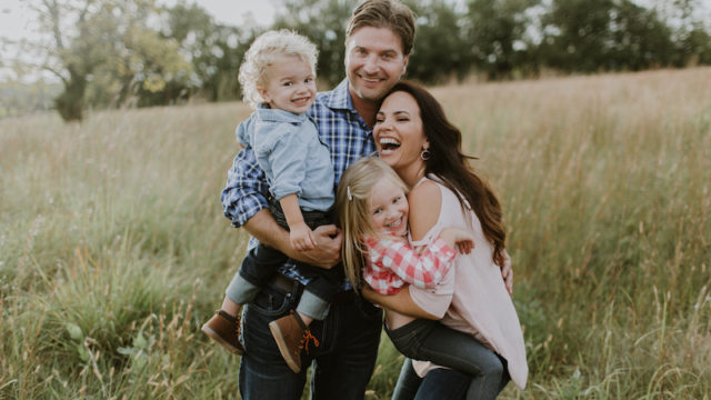 a photo of shanna and her family a husband and two kids