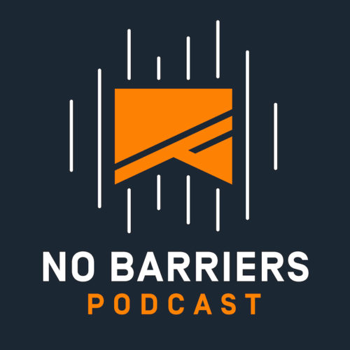 the no barriers podcast logo